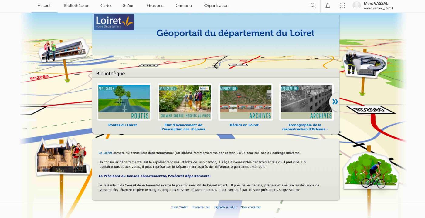 Copie d'écran du site GéoLoiret