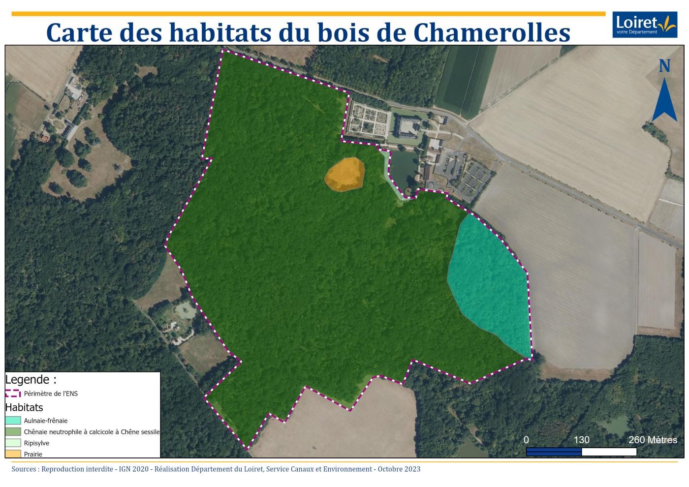 Carte des habitats ENS Bois de Chamerolles